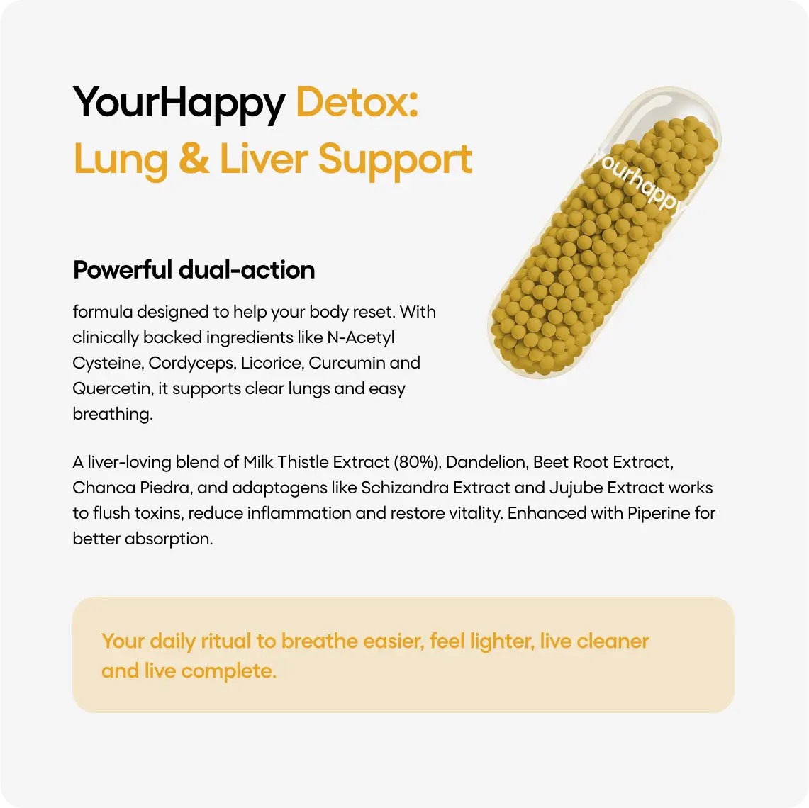 Core Detox For Lung & Liver Cleanse | 500mg Milk Thistle Extract & 500mg N-Acetyl Cysteine, Stinging Nettle