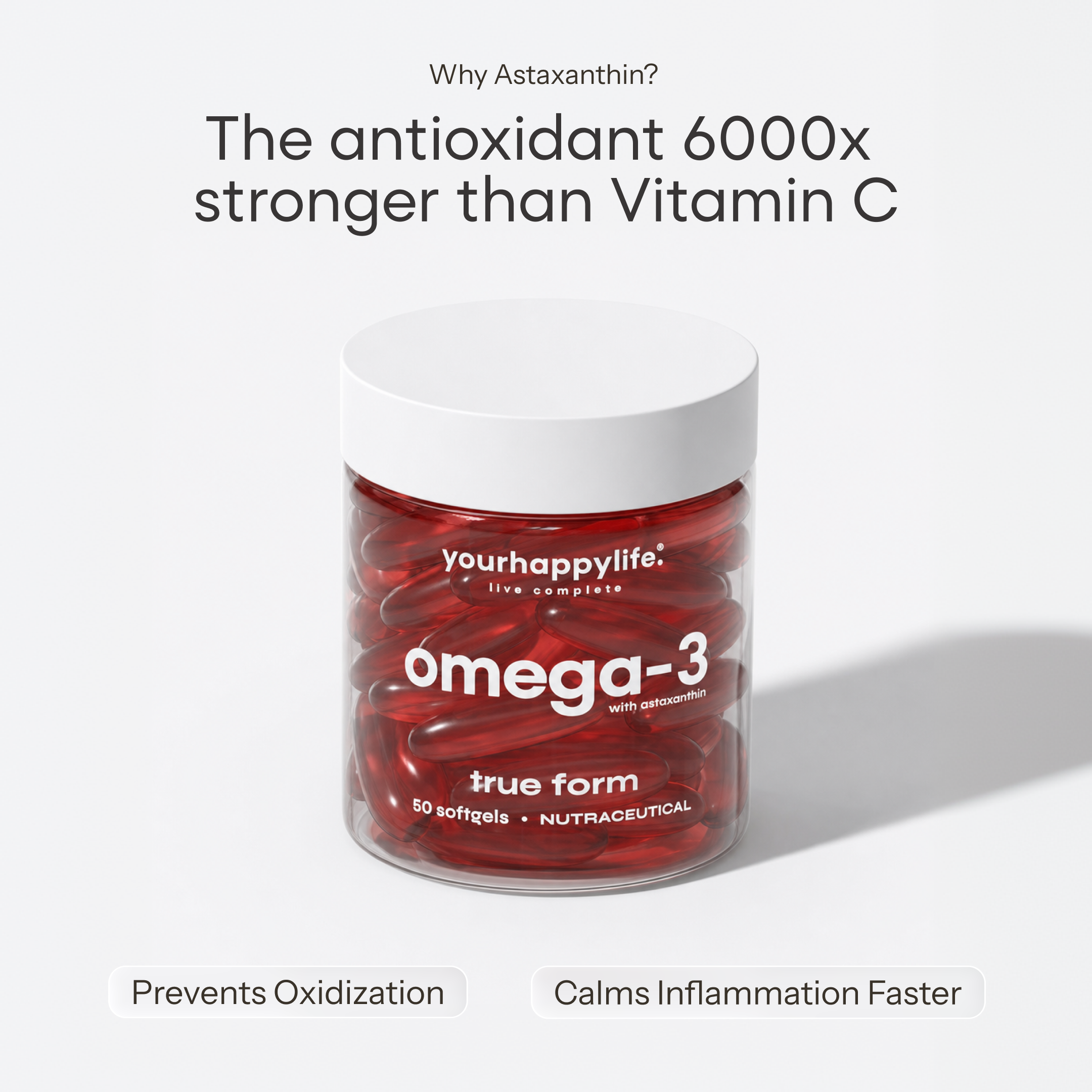Omega 3 Fish Oil with Astaxanthin | Triglyceride Form | 1650mg 4X Strength