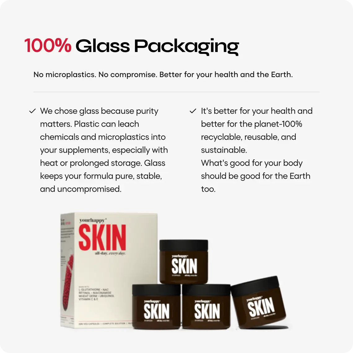 YourHappy Skin with L-Glutathione, Niacinamide, Retinol, Vitamins C & E