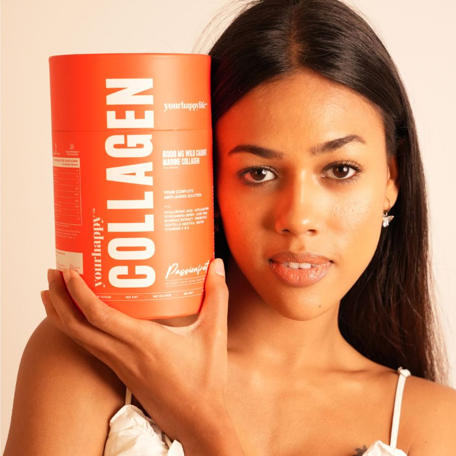 Girl Holding Collagen Jar