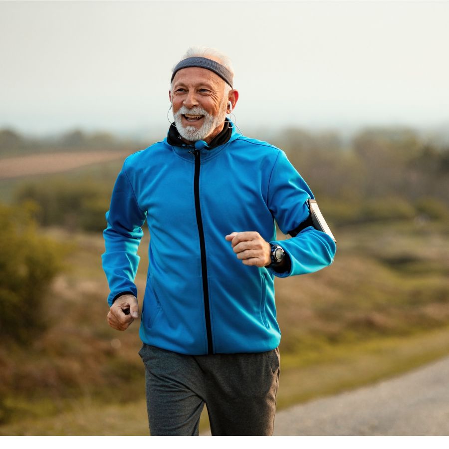Old man running 