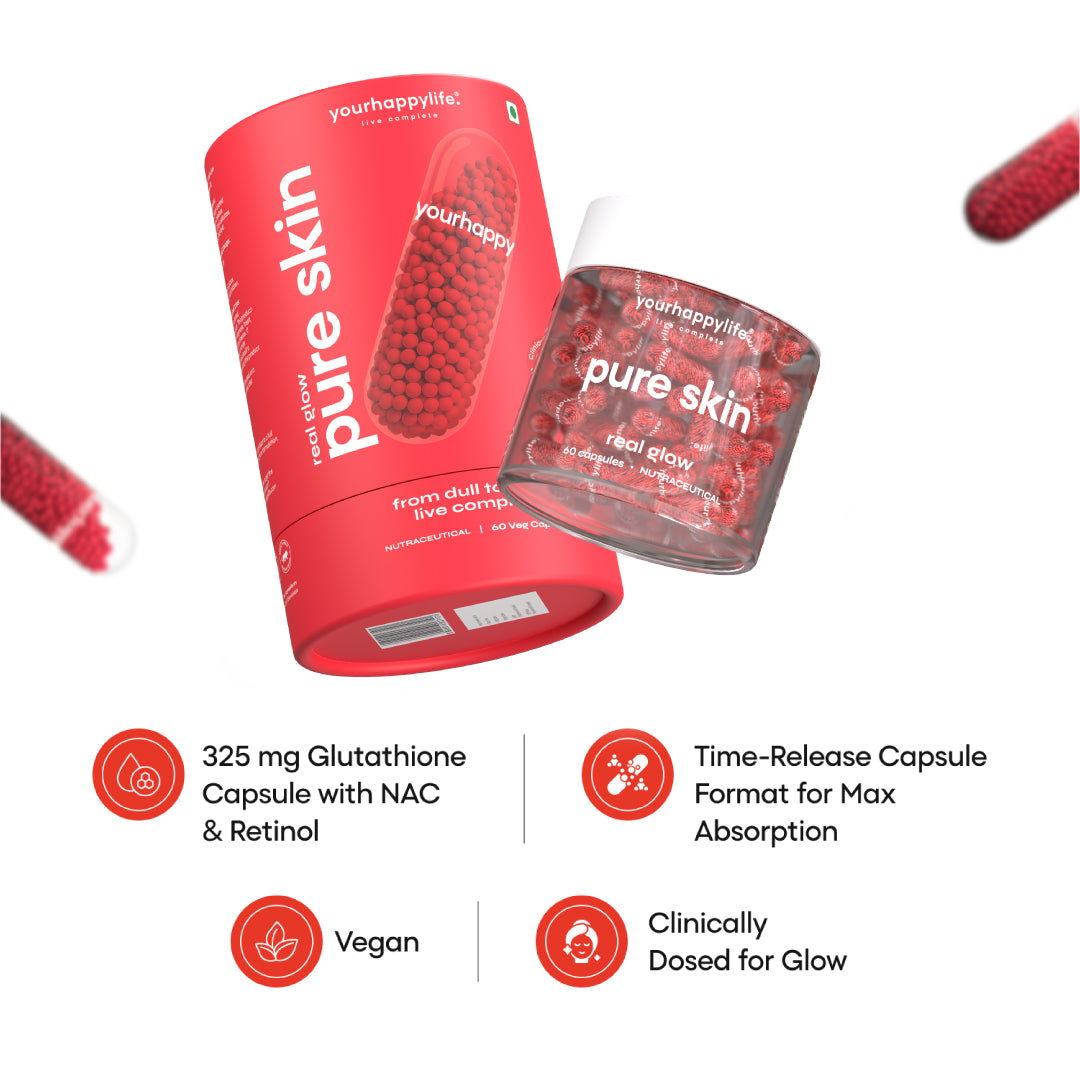 YourHappy Skin with L-Glutathione, Niacinamide, Retinol, Vitamins C & E