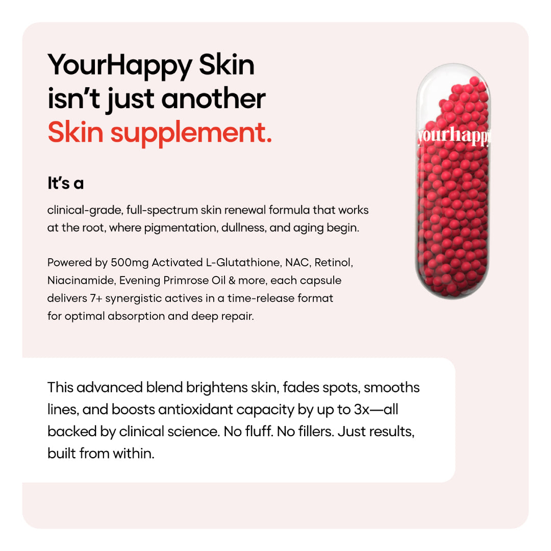 YourHappy Skin with L-Glutathione, Niacinamide, Retinol, Vitamins C & E