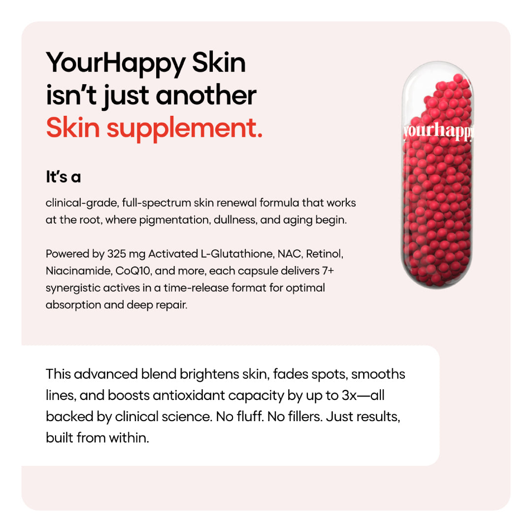 YourHappy Skin with L-Glutathione, Niacinamide, Retinol, Vitamins C & E