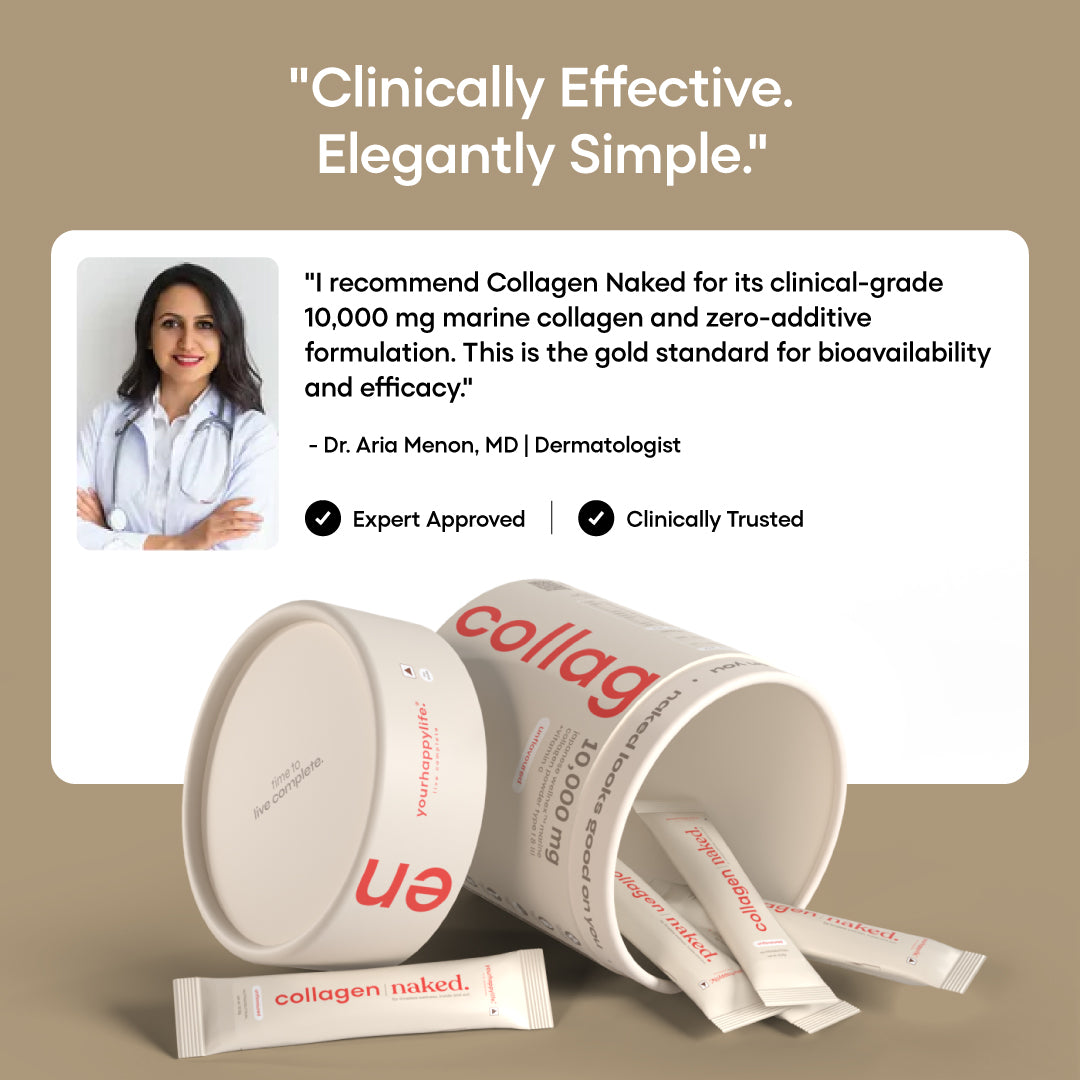 Collagen Naked 10,000mg | Japanese Wellnex Marine Collagen Peptides | Type 1 & 3 | Skin, Joints, Hair & Nails | Unflavored