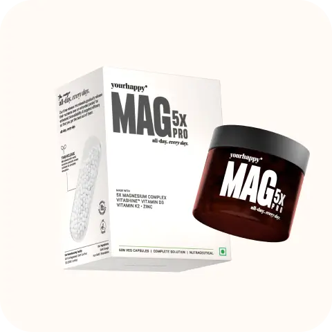 Mag5x Pro | Five Magnesium Complex with Vitamin D3, K2 & Zinc | 330 MG Elemental Magnesium