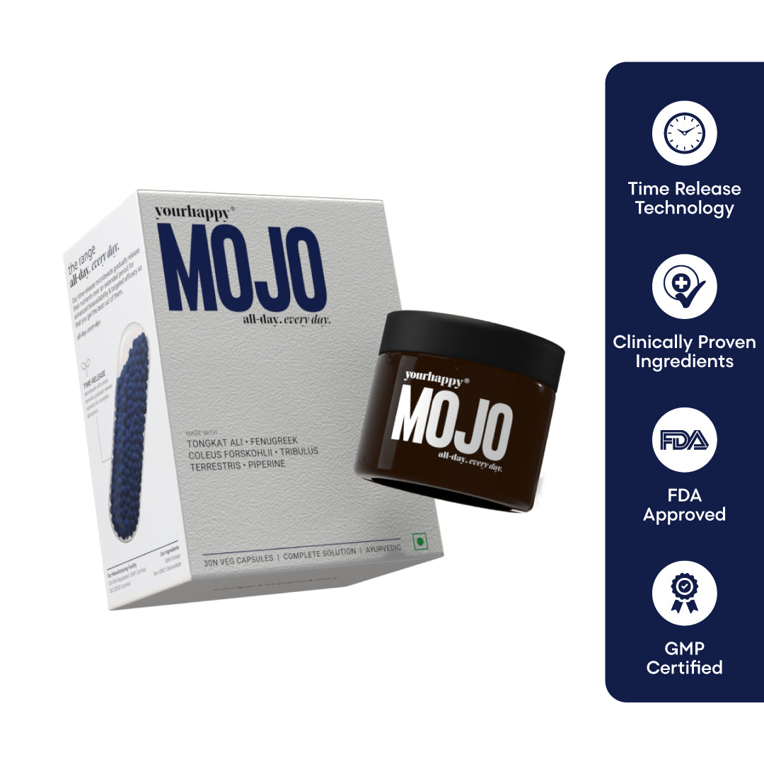YourHappy Mojo Capsules - Natural Testosterone Supplement for Men