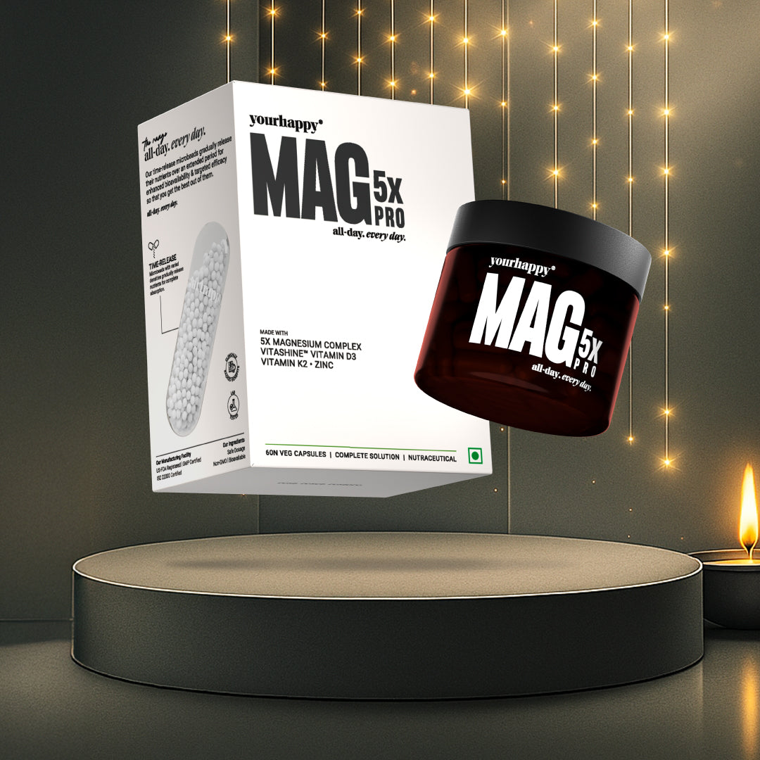 Mag5x Pro | Five Magnesium Complex with Vitamin D3, K2 & Zinc | 330 MG Elemental Magnesium